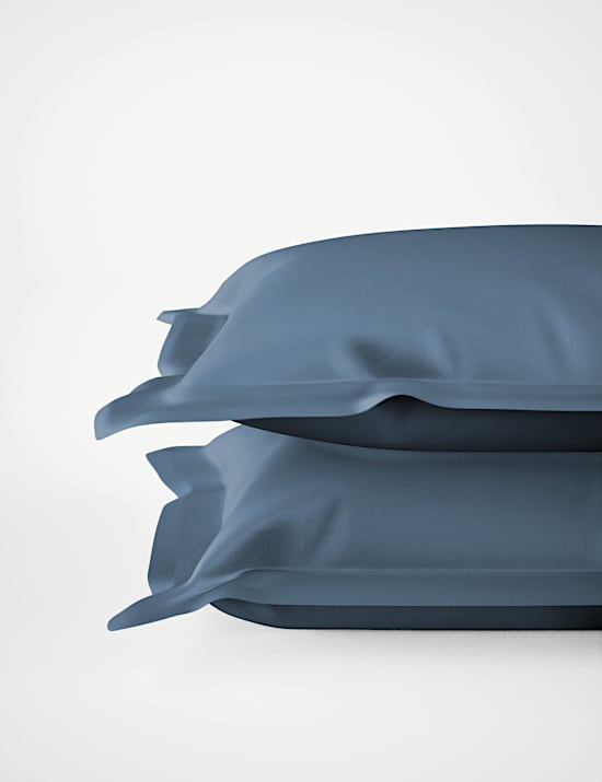 2 Pack Egyptian Cotton Sateen 400 Thread Count Oxford Pillowcases