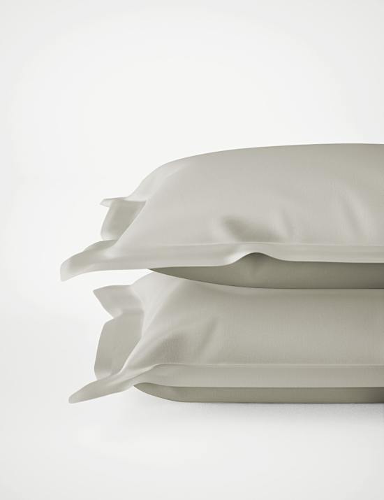 2pk Egyptian Cotton Sateen 400 Thread Count Oxford Pillowcases