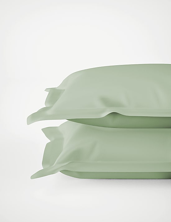 2pk Egyptian Cotton Sateen 400 Thread Count Oxford Pillowcases