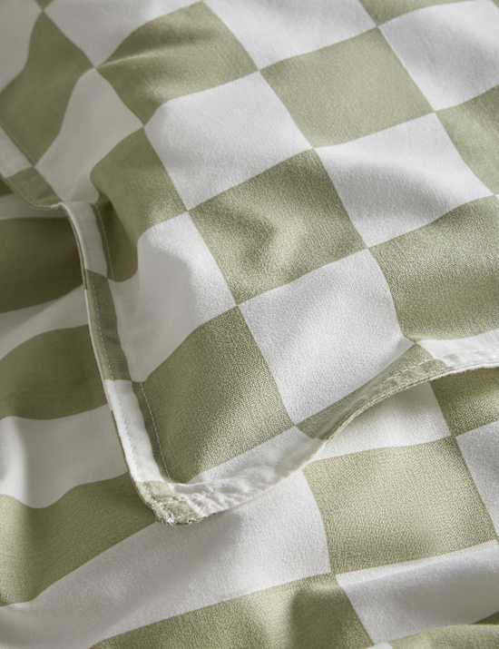 Parure de lit en coton à motif géométrique