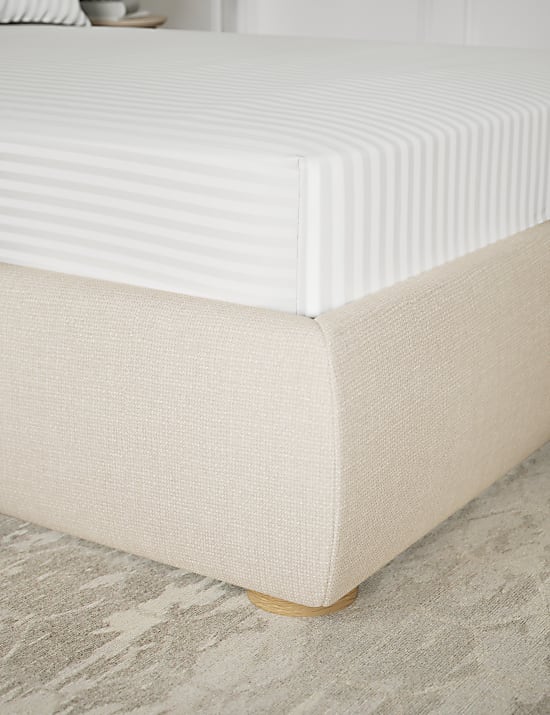 Pure Cotton Sateen Stripe Fitted Sheet