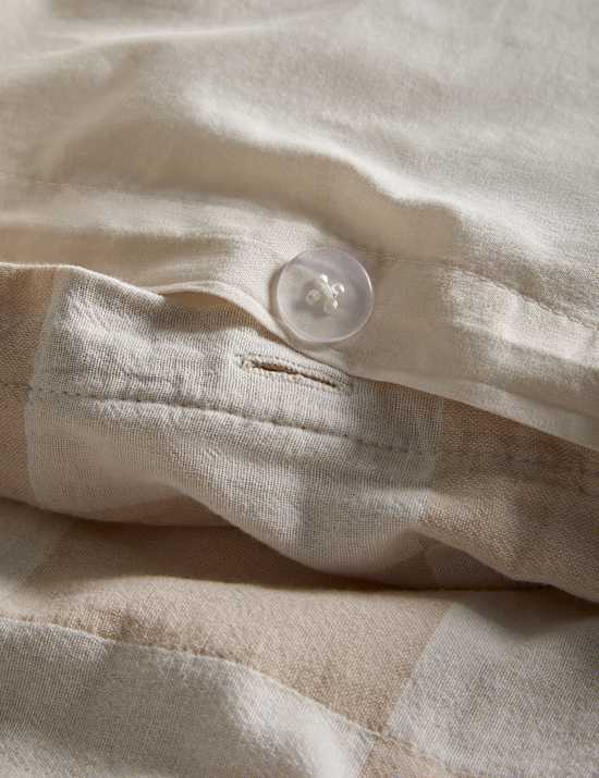 Pure Cotton Checked Bedding Set