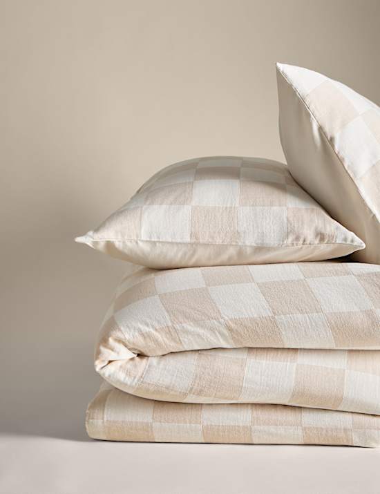 Pure Cotton Checked Bedding Set