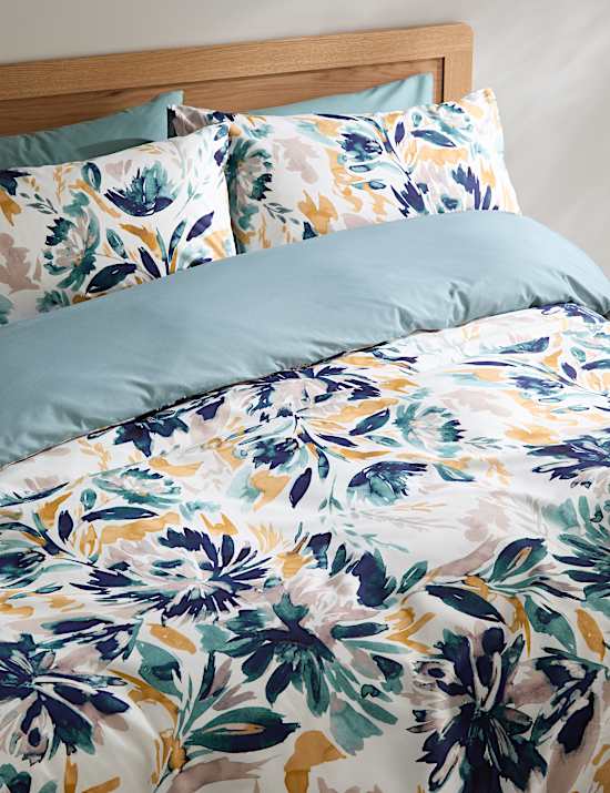 Pure Cotton Watercolour Floral Bedding Set