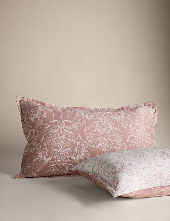 Parure de lit satinée à motif alouette damassé