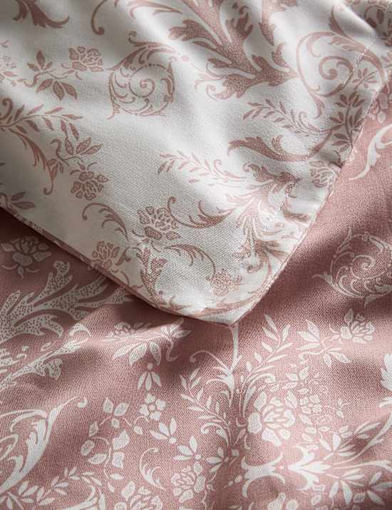 Parure de lit satinée à motif alouette damassé