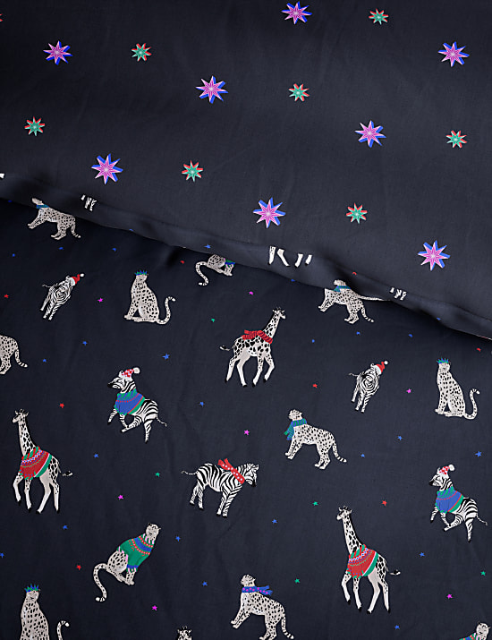 Cotton Blend Animal Print Bedding Set