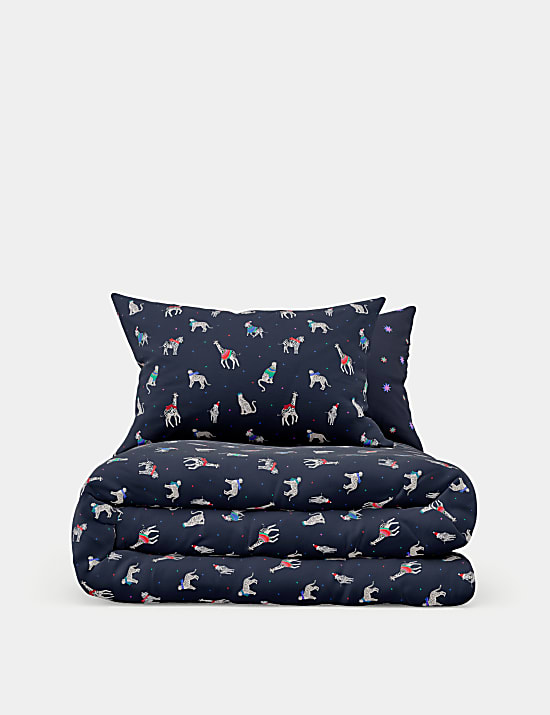 Cotton Blend Animal Print Bedding Set