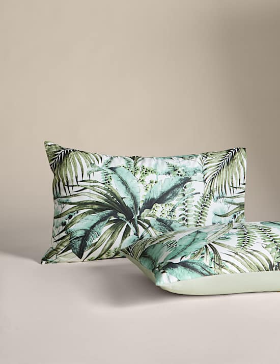 Pure Cotton Watercolour Palm Bedding Set