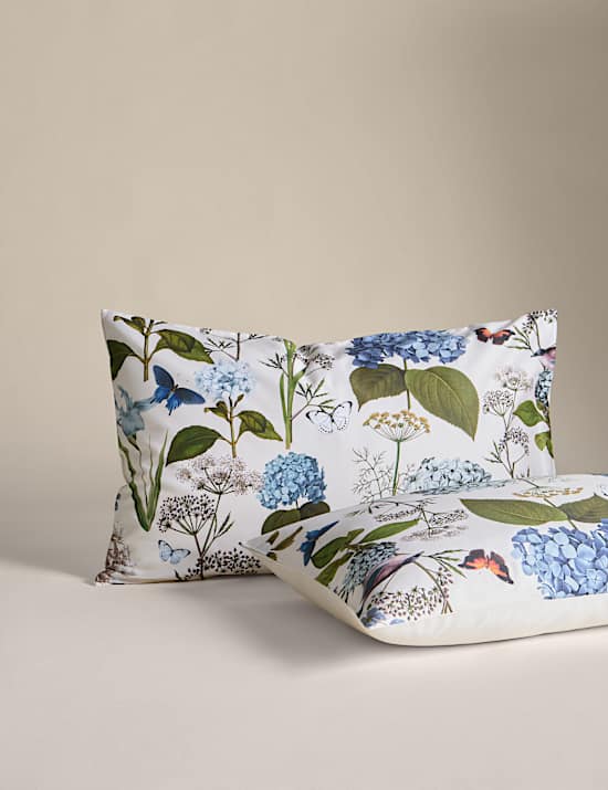 Zuiver katoenen beddengoedset met bloemmotief