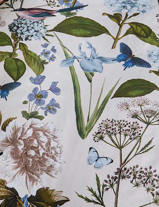 Zuiver katoenen beddengoedset met bloemmotief