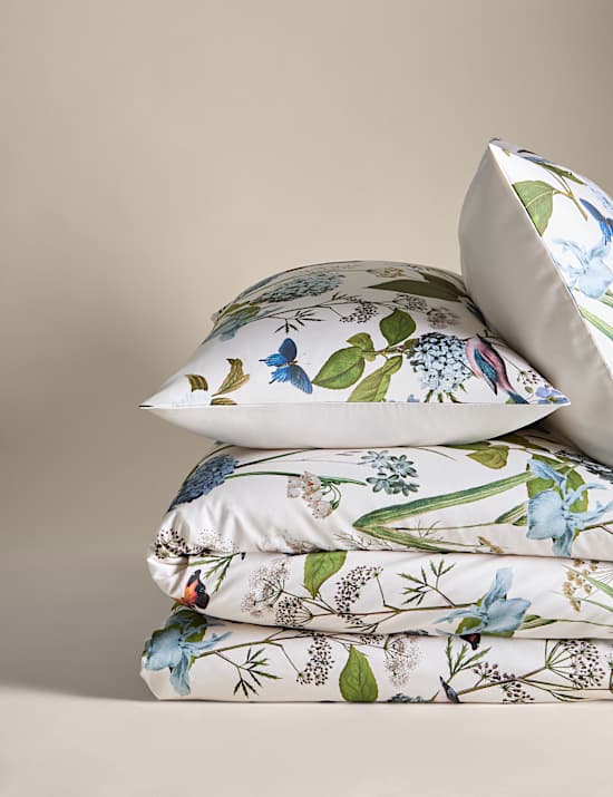 Zuiver katoenen beddengoedset met bloemmotief