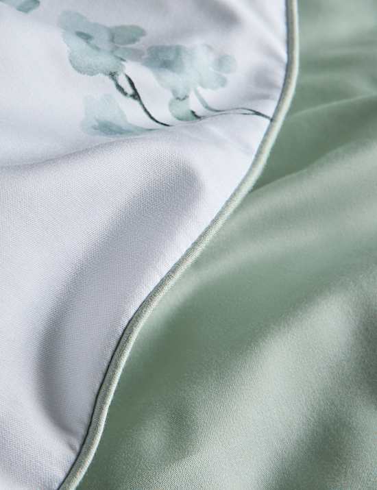 Parure de lit en satin 100 % coton &agrave; motif fleur de cerisier