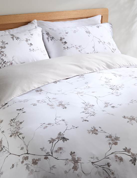 Pure Cotton Sateen Cherry Blossom Bedding Set