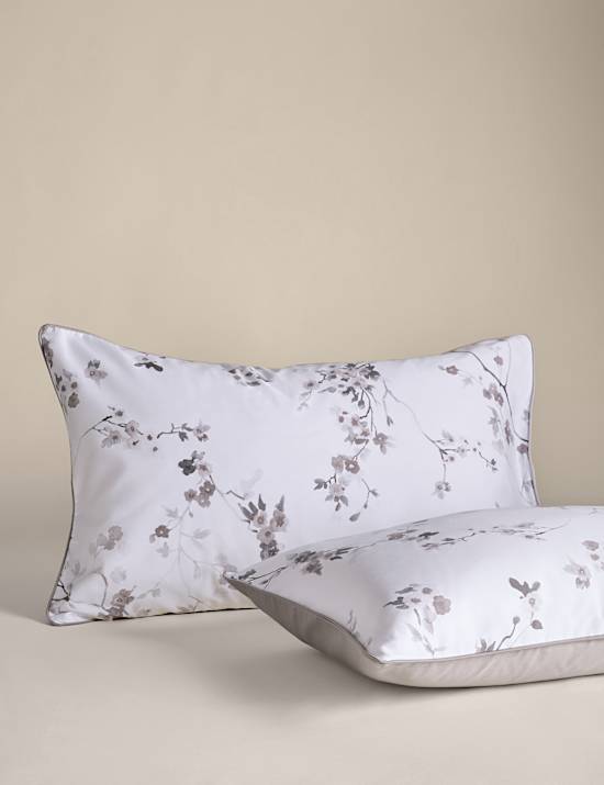 Pure Cotton Sateen Cherry Blossom Bedding Set