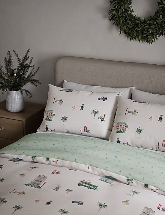 סט מצעים ™Spencer Bear מכותנה טהורה סרוקה