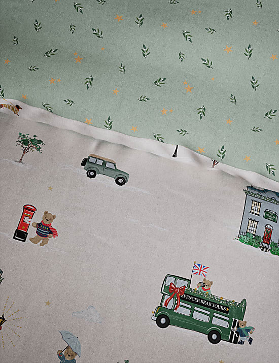 סט מצעים ™Spencer Bear מכותנה טהורה סרוקה