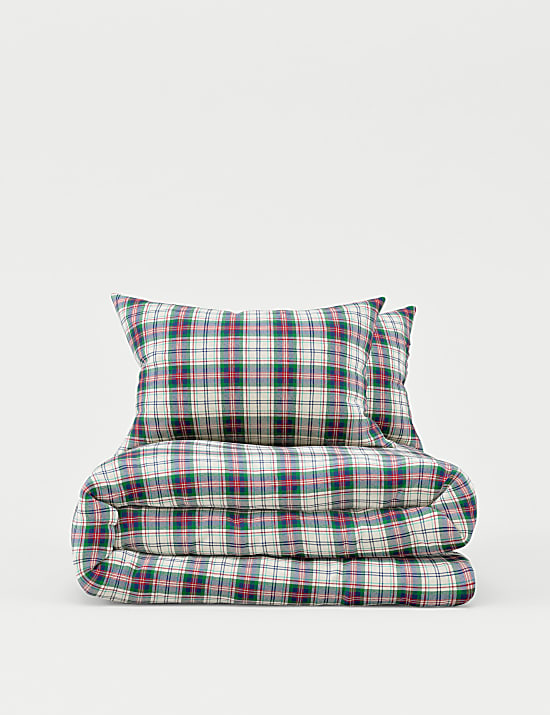 Ropa de cama de invierno de cuadros 100% algodón cepillado