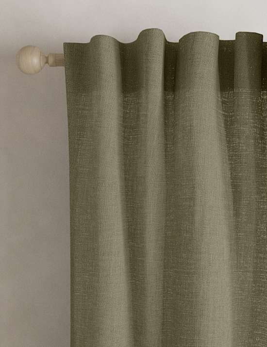 Cotton Linen Blend Sheer Multiway Curtains