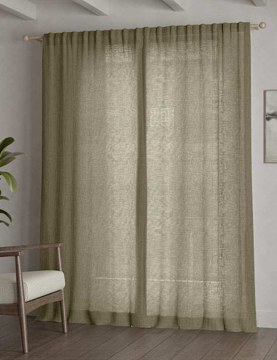 Cotton Linen Blend Sheer Multiway Curtains