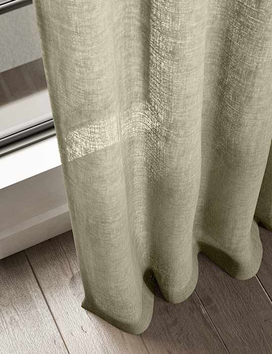 Cotton Linen Blend Sheer Multiway Curtains