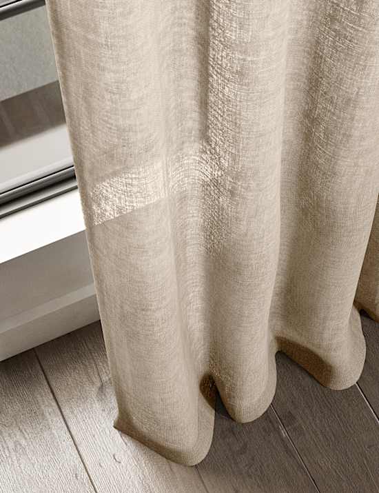 Cotton Linen Blend Sheer Multiway Curtains