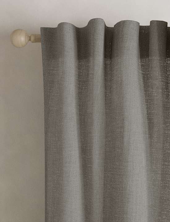 Cotton Linen Blend Sheer Multiway Curtains