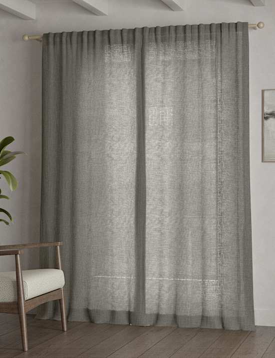 Cotton Linen Blend Sheer Multiway Curtains