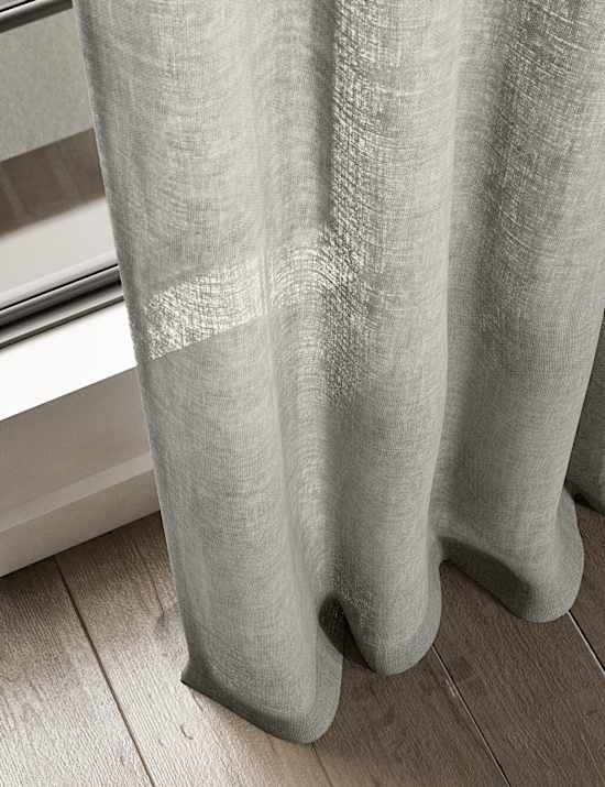 Cotton Linen Blend Sheer Multiway Curtains