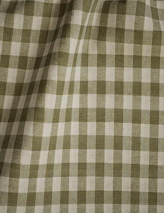 Pure Cotton Gingham Semi-Sheer Multiway Curtains