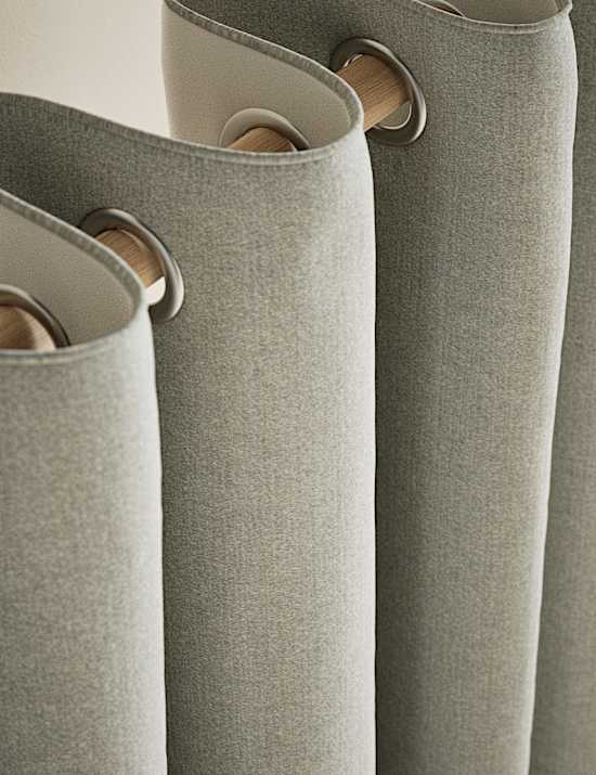 Cortinas de dise&ntilde;o trenzado con ojales