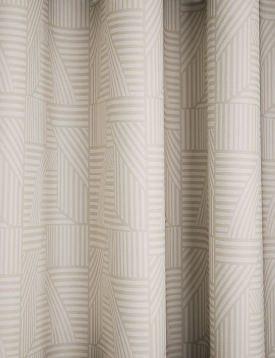 Jacquard Striped Eyelet Curtains