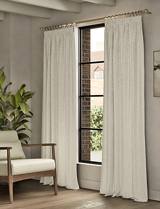 Boucle Pencil Pleat Curtains