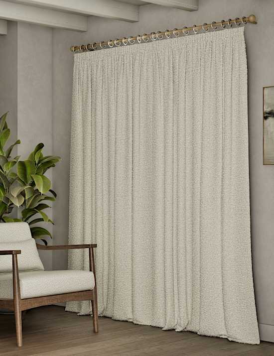 Boucle Pencil Pleat Curtains