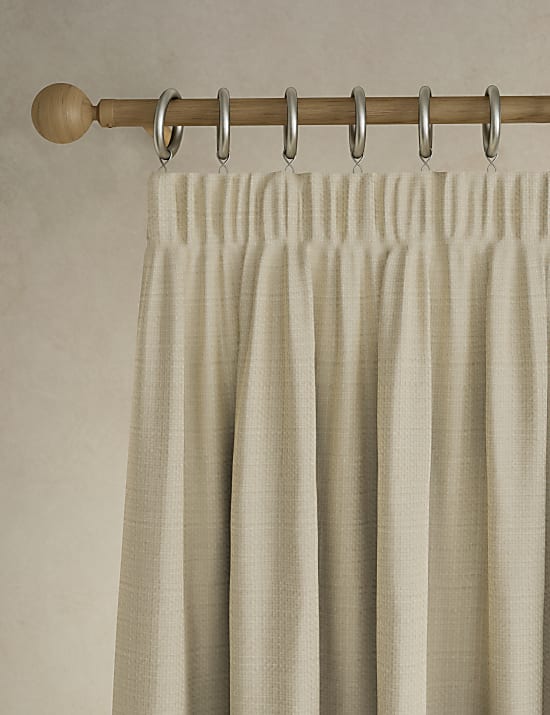 Textured Pencil Pleat Blackout Curtains