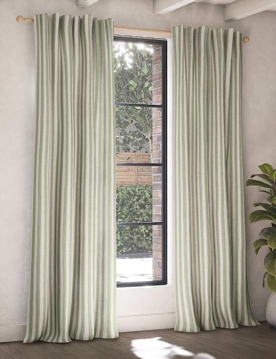 Pure Cotton Striped Multiway Curtains