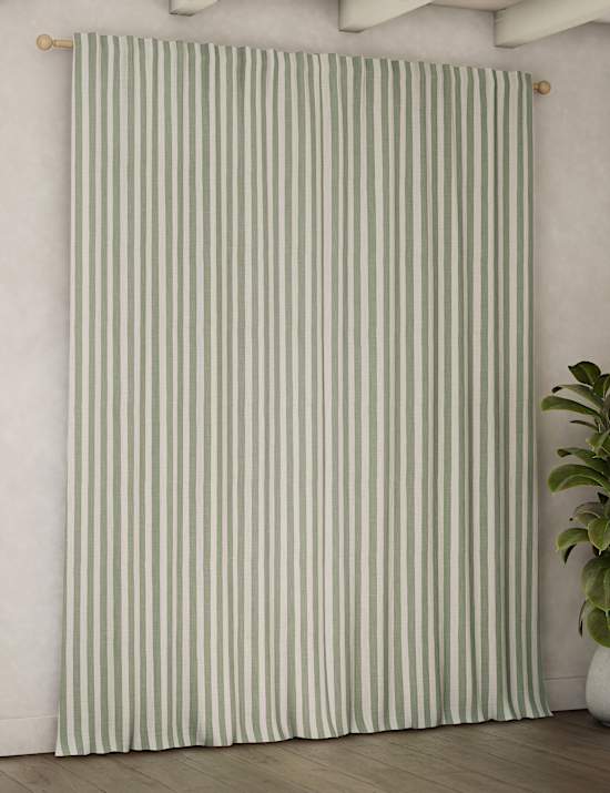 Pure Cotton Striped Multiway Curtains