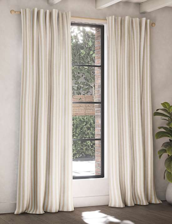 Pure Cotton Striped Multiway Curtains