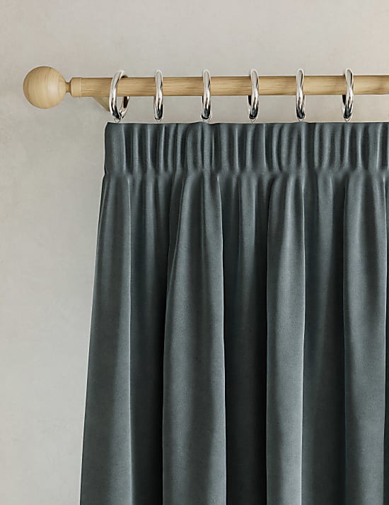 Velvet Pencil Pleat Curtains