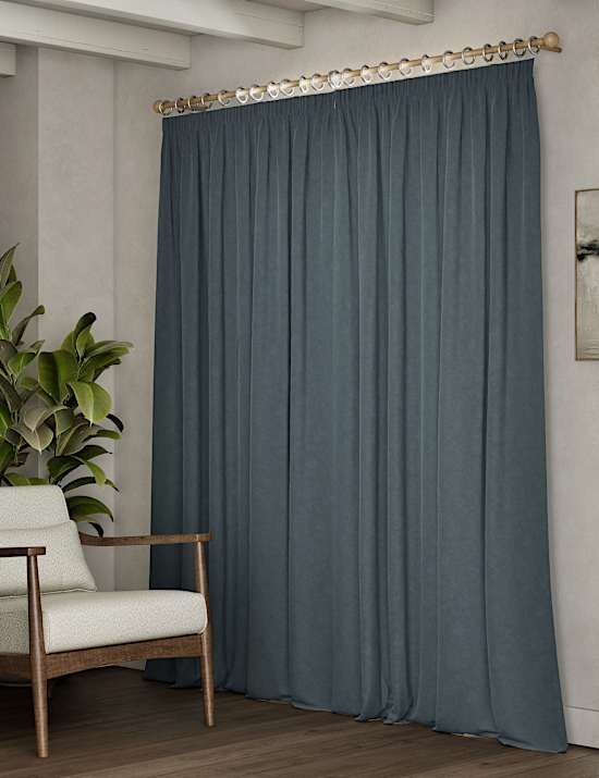 Velvet Pencil Pleat Curtains