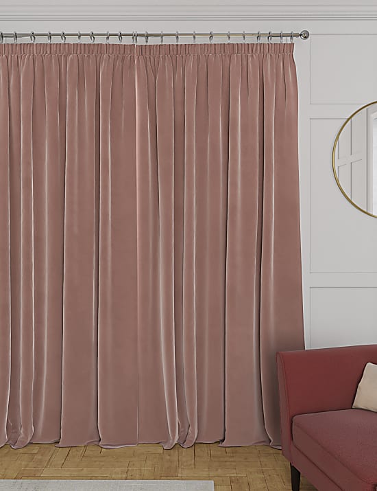 Velvet Pencil Pleat Curtains