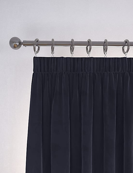 Velvet Pencil Pleat Curtains