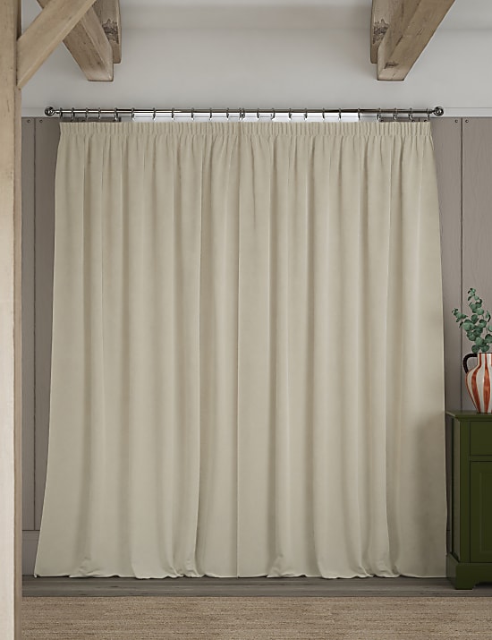 Velvet Pencil Pleat Curtains