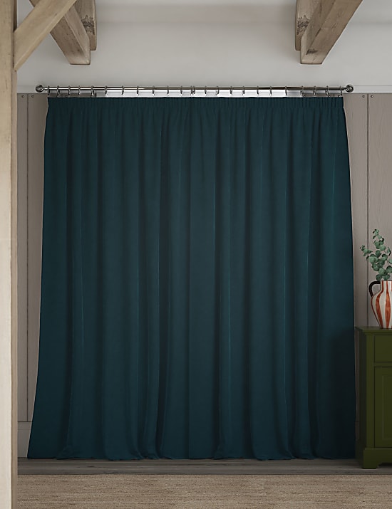 Velvet Pencil Pleat Curtains