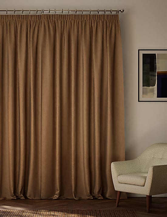 Velvet Pencil Pleat Curtains