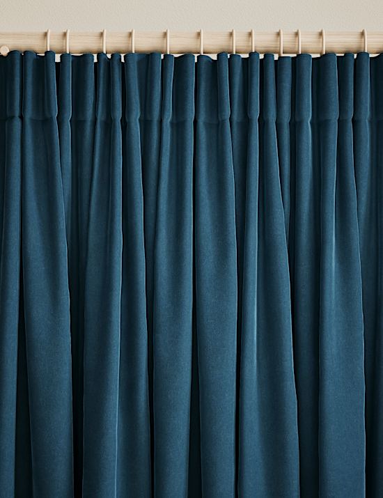 Velvet Pencil Pleat Curtains
