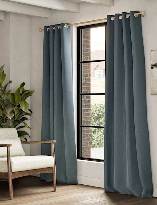 Velvet Eyelet Curtains
