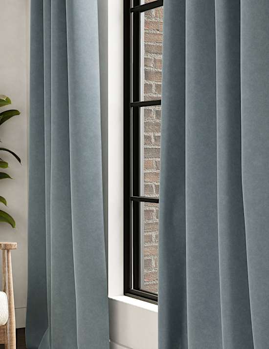 Velvet Eyelet Curtains