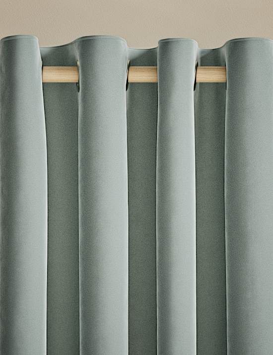 Velvet Eyelet Curtains