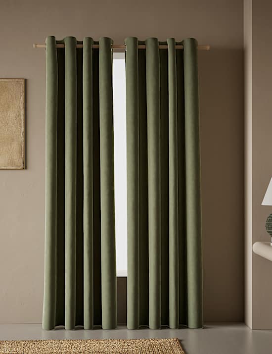 Velvet Eyelet Curtains